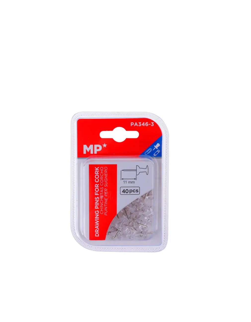 Chinchetas Translucido 11MM 40U
