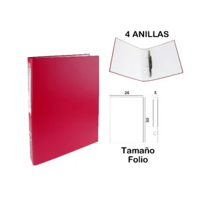 Carpeta Folio 4 Anillas Granate