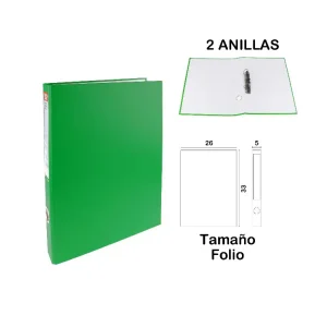 Carpeta Folio 2 Anillas Verde