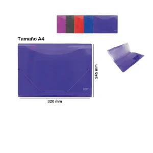 Carpeta Fuelle A4 C/Goma Transparente