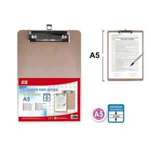 Carpeta Madera C/Pinza A5 MP