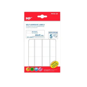 Etiquetas Blancas 22x31MM 100U