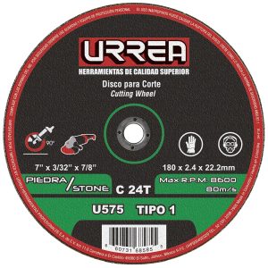 Disco Abrasivo Tipo 1 Para Piedra 7X3/32″ Extra Pesado Urrea U575